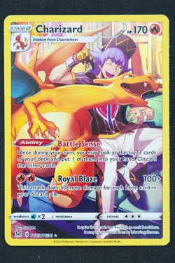 2022 POKEMON TCG SWORD & SHIELD LOST ORIGIN TG03/TG30 FULL ART CHARIZARD POKEMON - Image 1