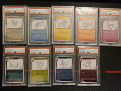 [PSA 10] Yu Nagaba Eevee’s Promo Complete Sequential Set Of 9 Pokemon Japanese - Image 1