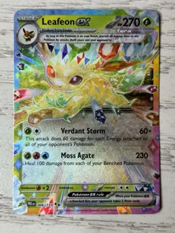 Leafeon ex 006/131 Prismatic Evolutions Tera Holo Pokemon TCG - Image 1
