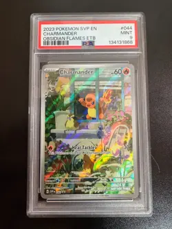PSA Mint 9 Pokemon Charmander #044 Obsidian Flames EN 2023 SVP ETB! - Image 1