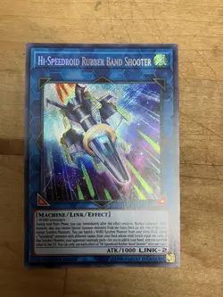 Yugioh Hi-Speedroid Rubber Band Shooter BLHR-EN050 Secret Rare 1st Ed Lp - Image 1