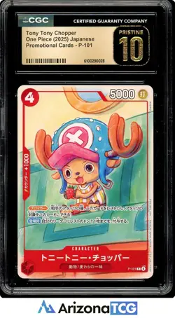 One Piece 2025 Tony Tony Chopper P-101 Japanese Promo BLACK LABEL CGC 10 - Image 1
