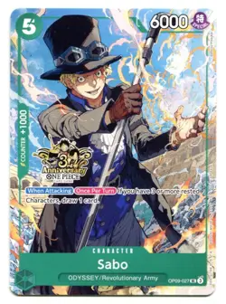 Sabo OP09-027 3rd Anniversary Tournament 3 Brothers Pack - Image 1