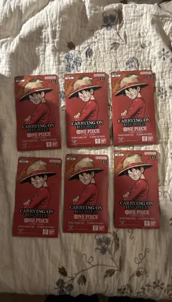 One Piece OP-13 Carrying on His Will Sleeved Booster Packs Lot of 6 Blisters - Image 1