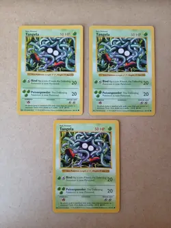 Pokemon TCG Tangela 66/102 Shadowless 3x Card Lot - Image 1