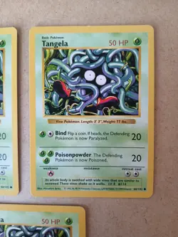 Pokemon TCG Tangela 66/102 Shadowless 3x Card Lot - Image 3