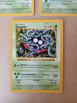 Pokemon TCG Tangela 66/102 Shadowless 3x Card Lot - Image 4