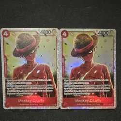 Bandai Monkey D. Luffy OP02-013 Holo x2 One Piece Card Game Cards - Image 1