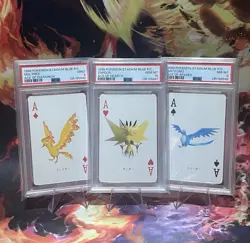 1998 POKEMON STADIUM BLUE VERSION PLAYING CARDS ACE OF SPADES ARTICUNO PSA 10 - Image 4
