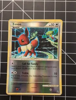Eevee 48/90 Reverse Holo HGSS Undaunted Pokemon Card - LP - Image 1