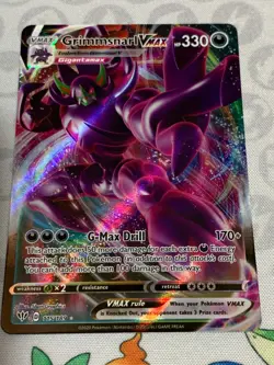 C506 POKEMON TCG GRIMMSNARL VMAX NM CARD HOLO #115 DARKNESS ABLAZE RARE - Image 1