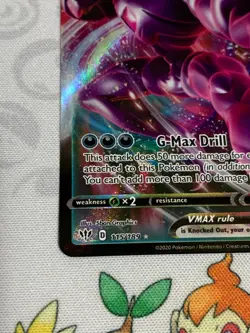 C506 POKEMON TCG GRIMMSNARL VMAX NM CARD HOLO #115 DARKNESS ABLAZE RARE - Image 4