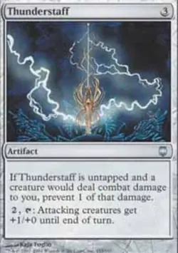 4 Thunderstaff ~ Lightly Played Darksteel 4x x4 Playset MTG Magic Artifact Card - Image 1