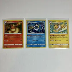 Flareon, Vaporeon, Jolteon 3 Card Lot Vivid Voltage Cosmos Holo Rares Lp - Image 1