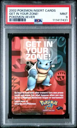 Get in Your Zone!, Pokemon 4Ever - 2002 Pokemon Insert Cards - PSA 9 NM-MT - Image 1