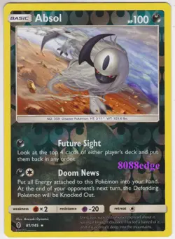 POKEMON "ABSOL" #81/145 REVERSE HOLO RARE CARD - NEVER BEEN PLAYED - MINT - Image 1
