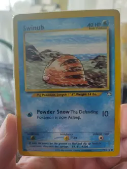 Swinub 79/111 Neo Genesis Unlimited 2000 Vintage WotC Pokemon Card - Image 1