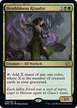 Deathbloom Ritualist 208 MTG The Brothers' War Rare NP - Image 1