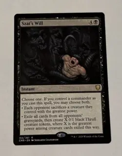 MTG Szat's Will - Commander Legends NM - Image 1