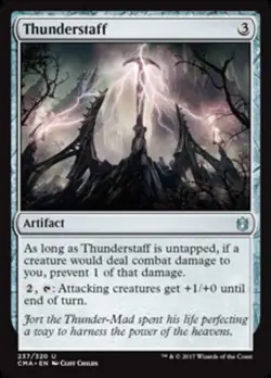 MTG-4x-Near Mint, English-Thunderstaff-Commander Anthology - Image 1