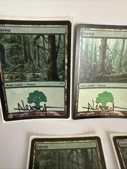 Signed Forest Champions of Kamigawa Artist Rob Alexander MTG Magic! (5) FOILS - Image 2