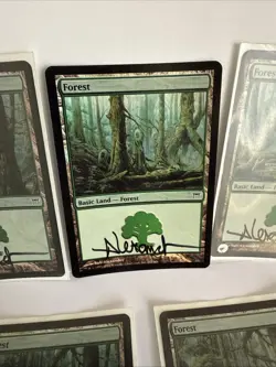 Signed Forest Champions of Kamigawa Artist Rob Alexander MTG Magic! (5) FOILS - Image 3