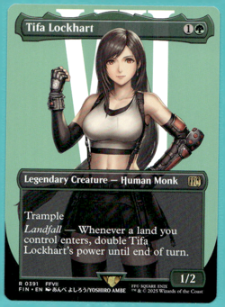 TIFA LOCKHART BORDERLESS FINAL FANTASY FIN RARE HUMAN MONK MTG 391 - Image 1