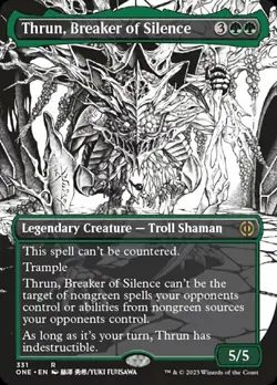Thrun, Breaker of Silence - Foil - Borderless Manga x1 NM Magic the Gathering 1x - Image 1