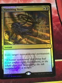 C6658 MTG MAGIC STRIXHAVEN: SCHOOL OF MAGES VANISHING VERSE #244 FOIL LP RARE - Image 1