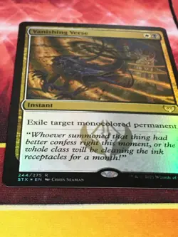 C6658 MTG MAGIC STRIXHAVEN: SCHOOL OF MAGES VANISHING VERSE #244 FOIL LP RARE - Image 2