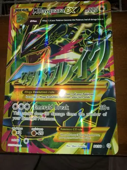 Pokemon XY Ancient Origins Mega jumbo M Rayquaza EX Shiny Full Art #98/98 - Image 1