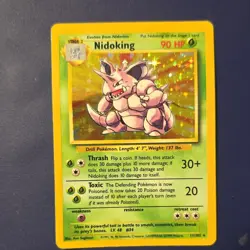 Pokemon Nidoking Base Set 11/102 Holo Rare 1999 Wizards Grass 90HP Drill Stage 2 - Image 1