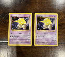 LOT - [2x] Drowzee 49/102 Shadowless - Base Set Pokemon TCG - Image 1