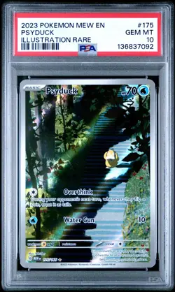 2023 POKEMON MEW EN-151 ILLUSTRATION RARE #175 PSYDUCK PSA 10 - Image 1