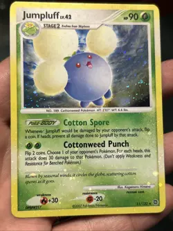 Pokemon TCG Jumpluff Secret Wonders 11/132 Holo Rare 2007- LP (Holo Bleed) - Image 2