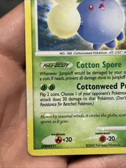 Pokemon TCG Jumpluff Secret Wonders 11/132 Holo Rare 2007- LP (Holo Bleed) - Image 3