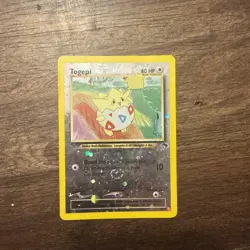 Pokemon TCG Togepi Southern Islands 4/18 Reverse Holo SWIRL - Image 1