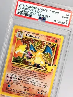 Pokemon TCG Charizard Celebrations: Classic Collection 4/102 Holo Rare PSA 9 - Image 1