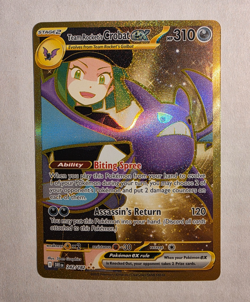 Pokemon S & V Destined Rivals TEAM ROCKET'S CROBAT EX 242/182 Holo Ultra Rare NM - Image 1