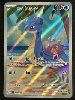 Misty's Lapras 194/182 Illustration Rare Destined Rivals Pokemon NM FAST SHIP!!! - Image 1