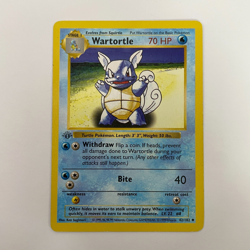 MISPRINT WARTORTLE 42/102 GREY STAMP ERROR BASE SET 1ST EDITION MP POKEMON - Image 1