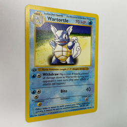 MISPRINT WARTORTLE 42/102 GREY STAMP ERROR BASE SET 1ST EDITION MP POKEMON - Image 2
