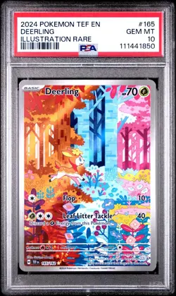 2024 POKEMON TEF EN-TEMPORAL FORCES ILLUSTRATION RARE #165 DEERLING PSA 10 - Image 1