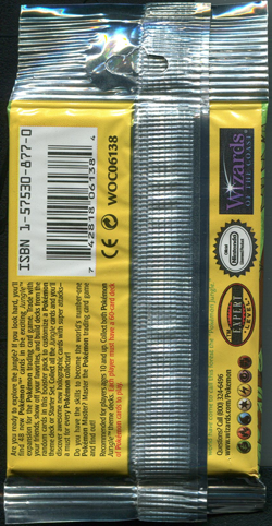 1999 Pokemon Sealed Wizards of the Coast Long Crimp Jungle Booster Pack Clareon - Image 2