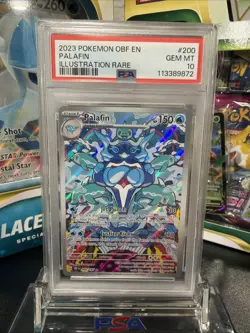 PALAFIN 200/197 PSA 10 POKEMON OBF EN-OBSIDIAN FLAMES ILLUSTRATION RARE - Image 1