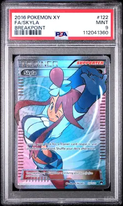 2016 POKEMON XY BREAKPOINT #122 FULL ART/SKYLA PSA 9 - Image 1