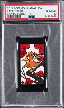 2013 POKEMON HANAFUDA KANTO FEBRUARY FARFETCH'D PSA 10 - Image 1
