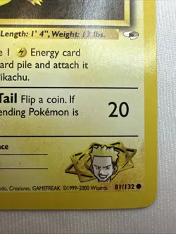 Lt. Surge's Pikachu 081/132 - Gym Heroes - Common - Pokemon TCG - LP - Image 5