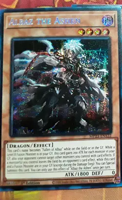 Yugioh Albaz the Ashen Prismatic Secret Rare MP23-EN122 1st Near Mint - Image 1