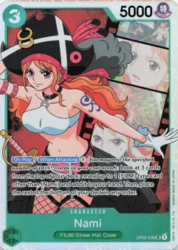 ONE PIECE Nami SR Paramount War #OP02-036 NM - Image 3